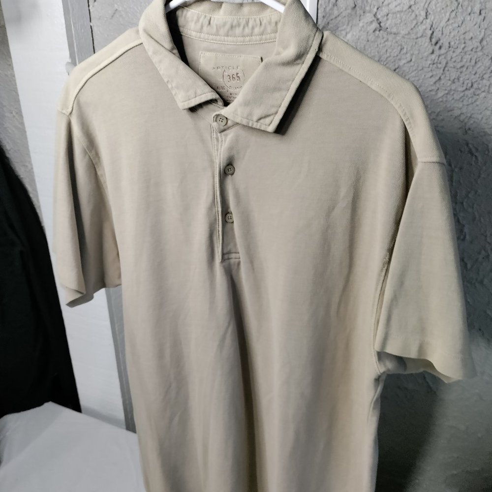 Article 365 Short Sleeve Polo Shirt Tan Men's Size XL